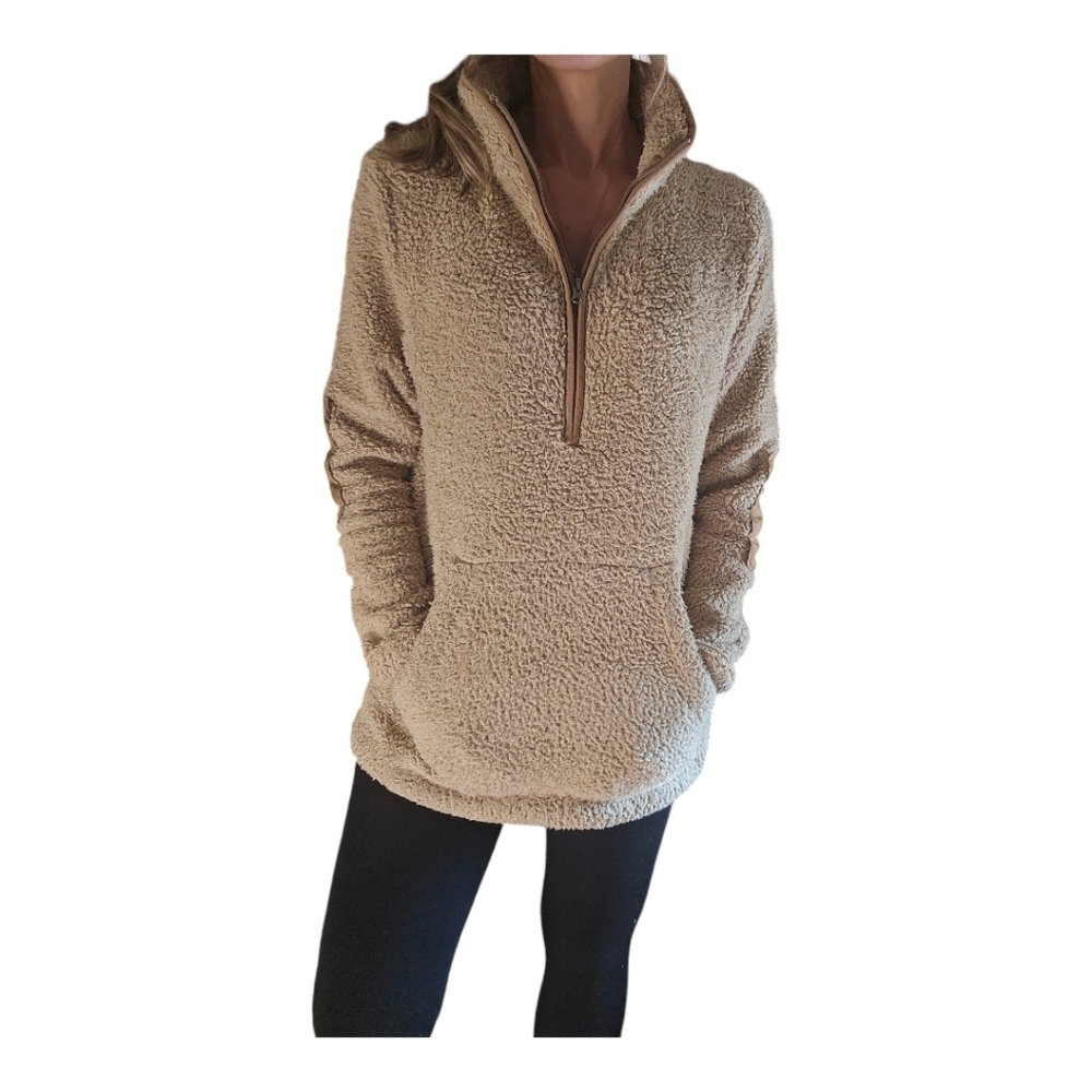 Womens Extra Warm Sherpa Pullover, Small